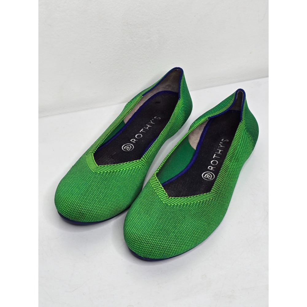 Rothy's Womens 11 Flats Slip On Jellybean Kelly Green Round Toe Ballet Shoes